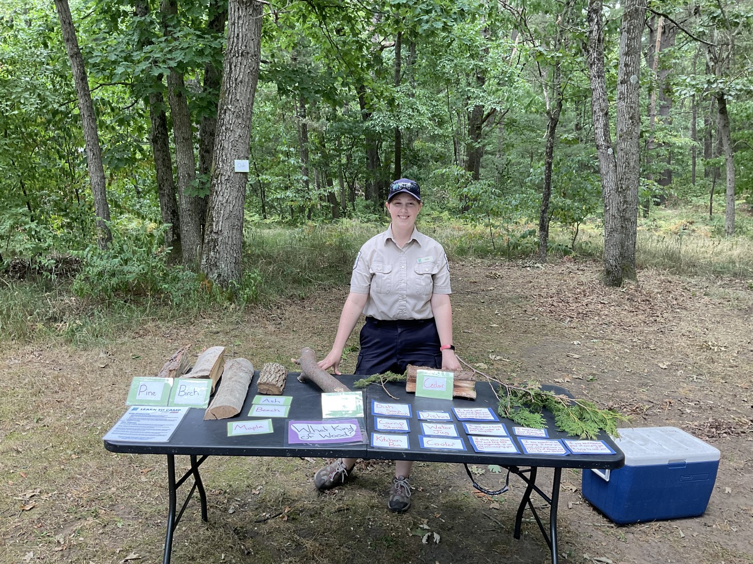 Staff at table