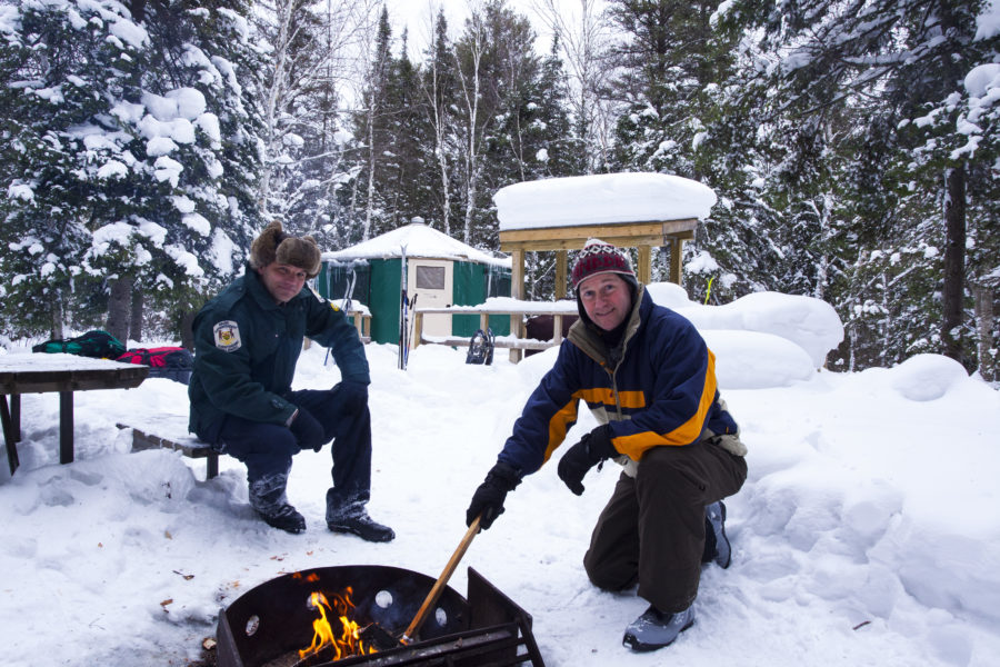 Winter yurt at Windy Lake.