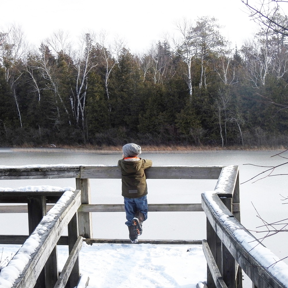 Child on the Boardwalk Trail at MacGregor Point