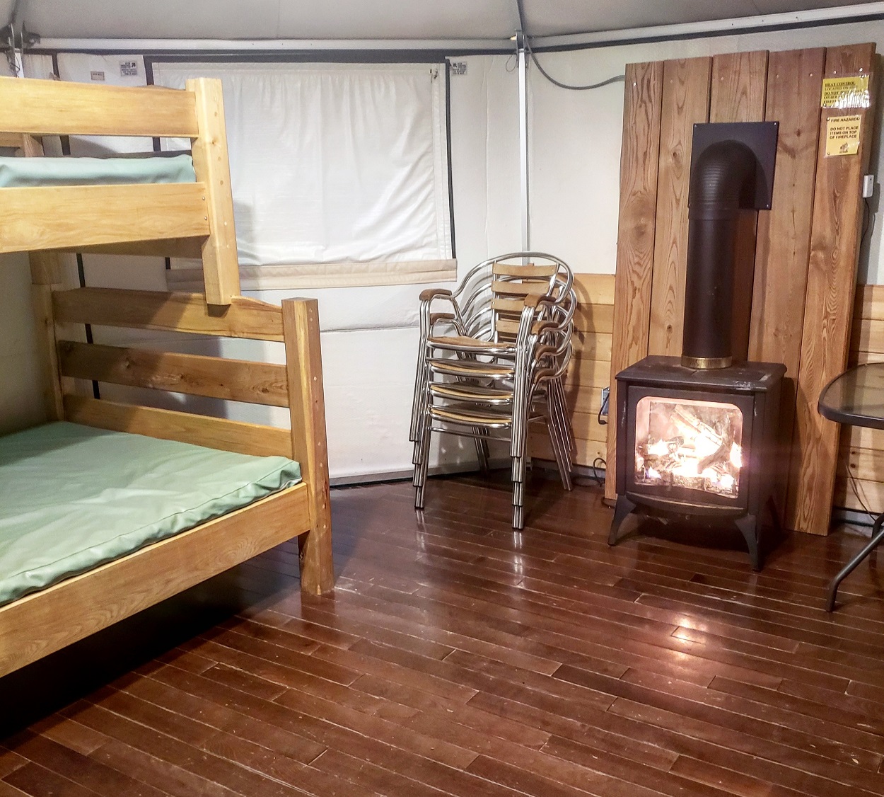 Inside MacGregor Point yurt