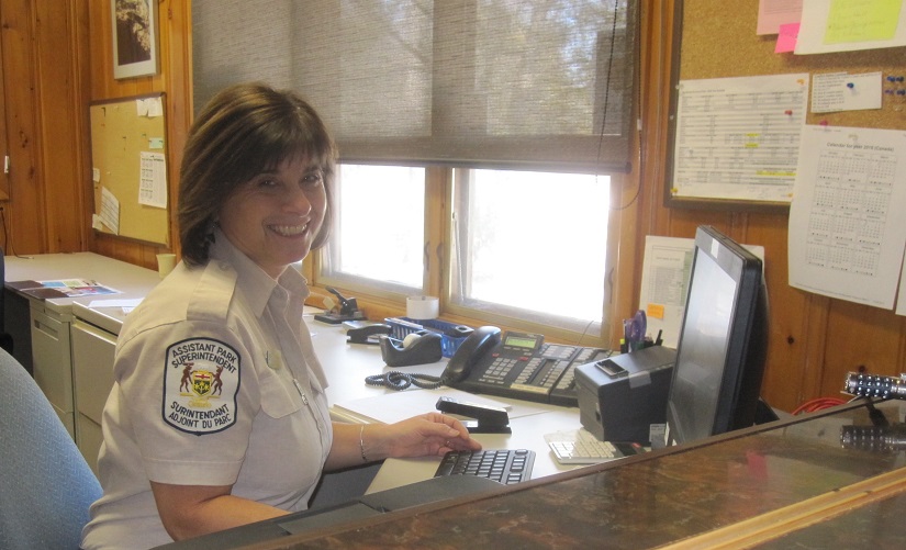 Staff member at desk