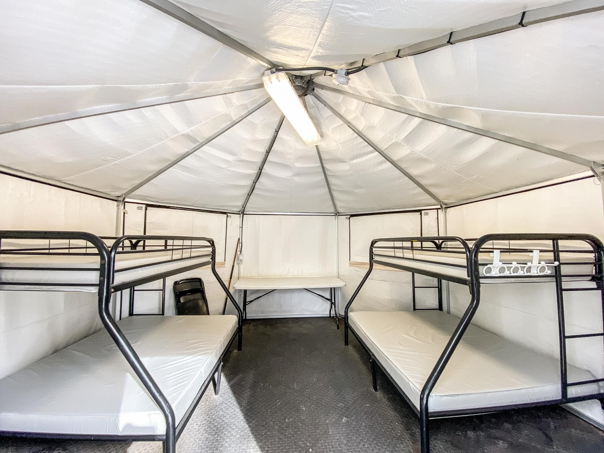 Interior of a Windy Lake yurt