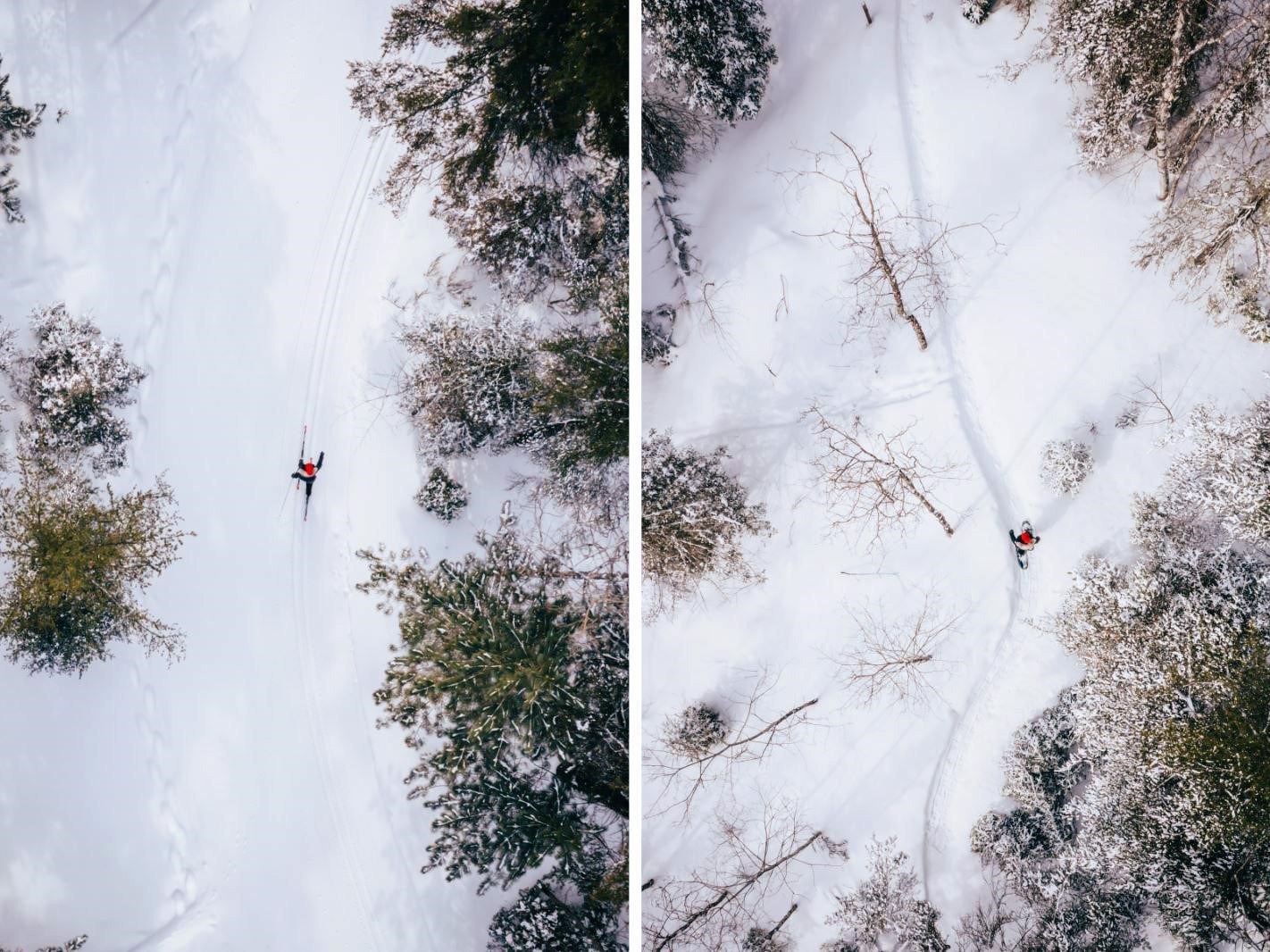 aerial view of Windy Lake Ski Trail