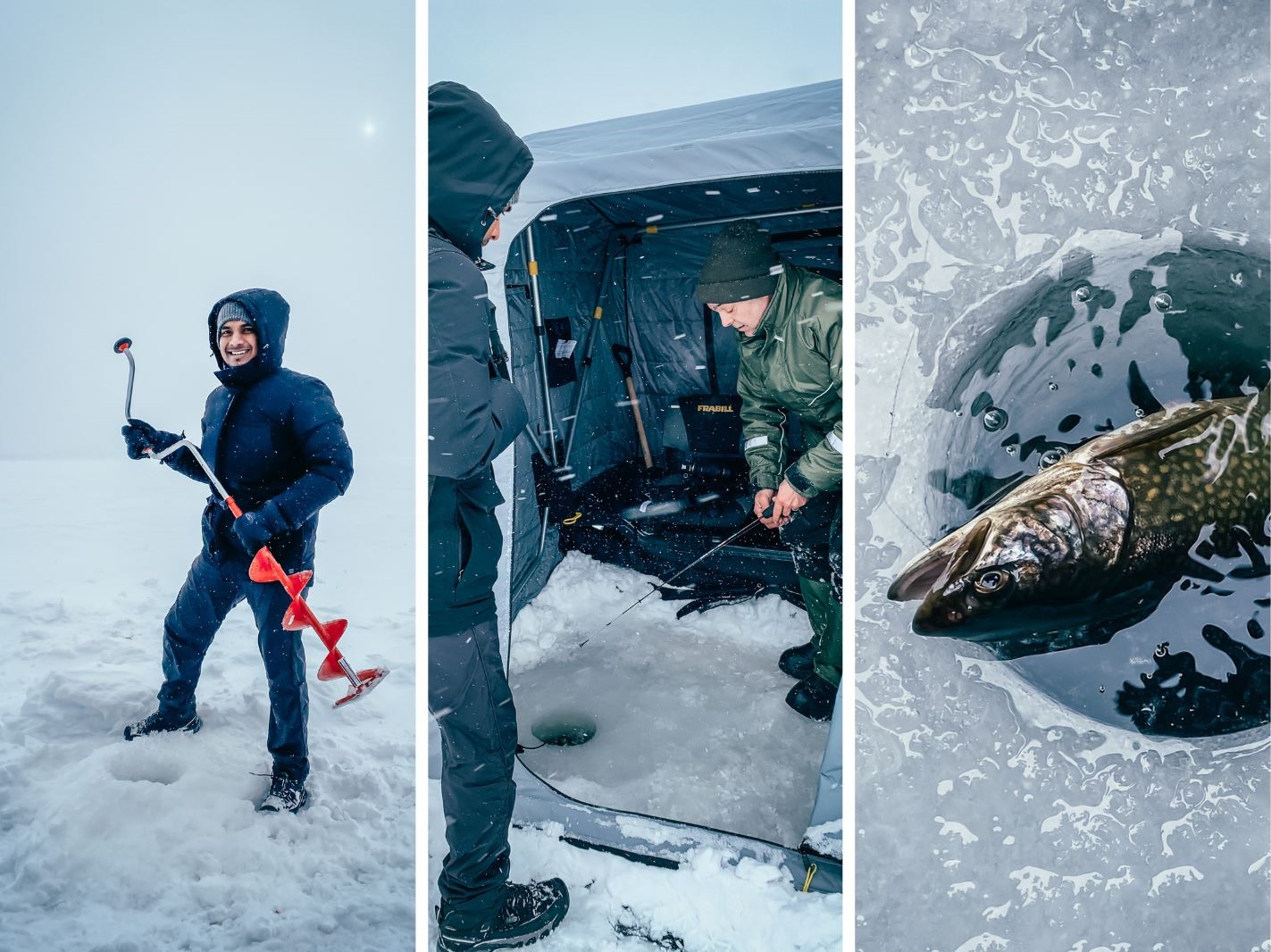 Windy Lake ice fishing montage