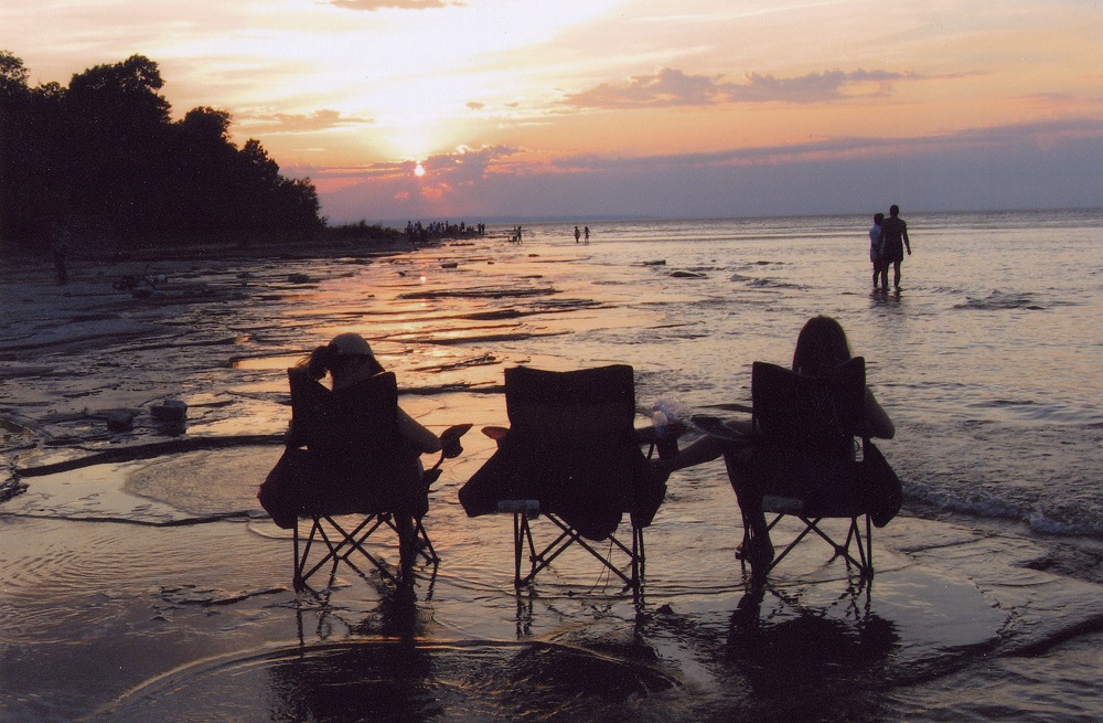 group at beach