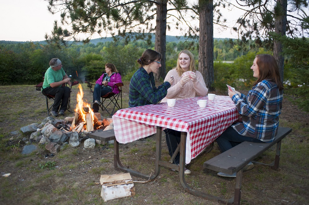 group at campsite