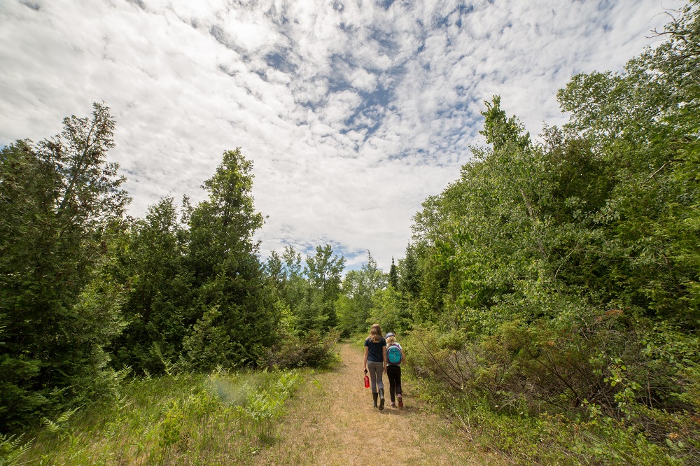 people on trail