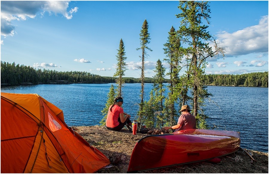 A backcountry campsite