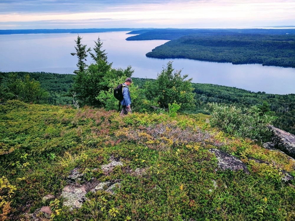 person on trail