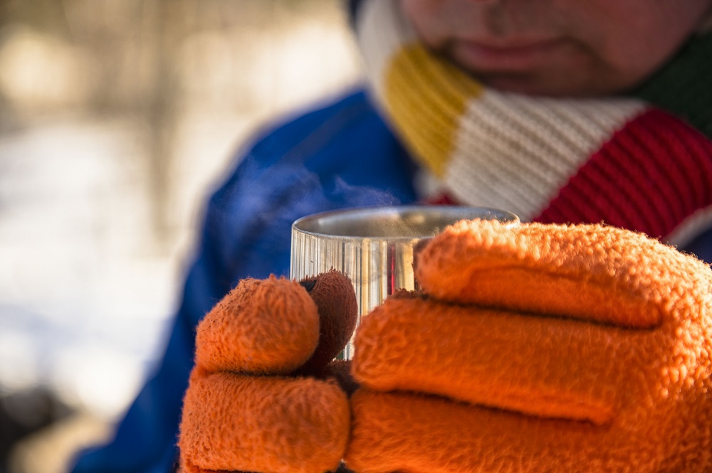 person holding hot chocolate