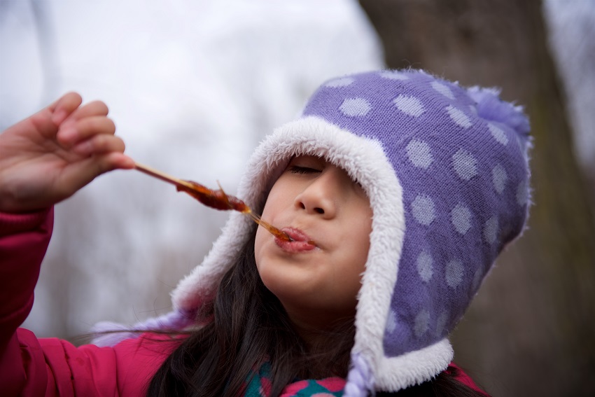 Child eating taffy