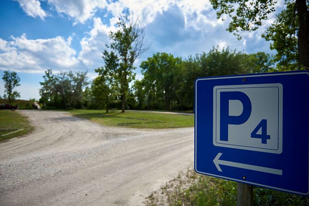 beach parking sign