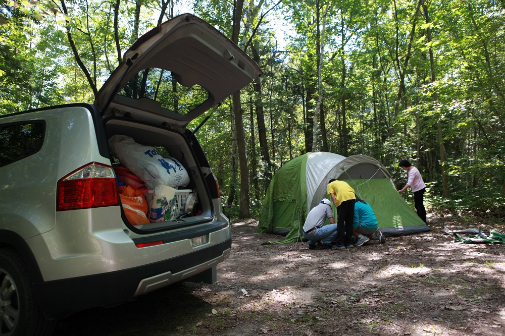 equipment in trunk