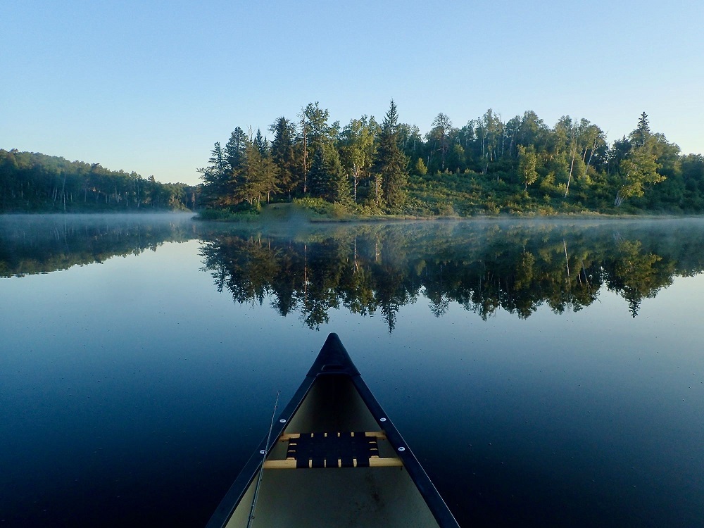 canoe on lake