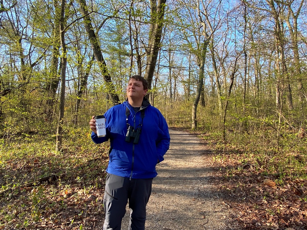 birder out on trail