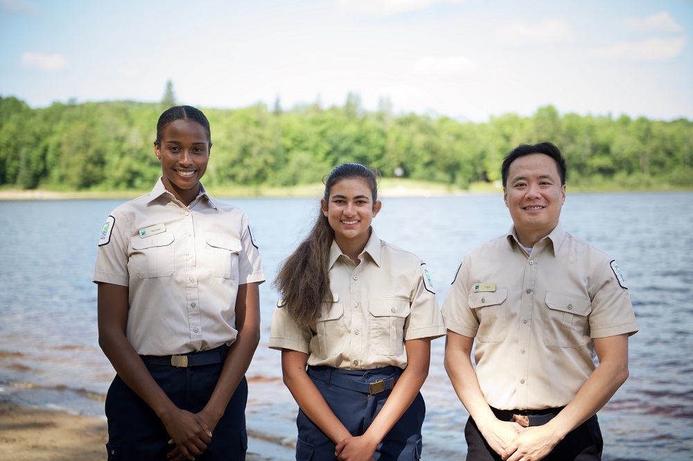 staff on beach