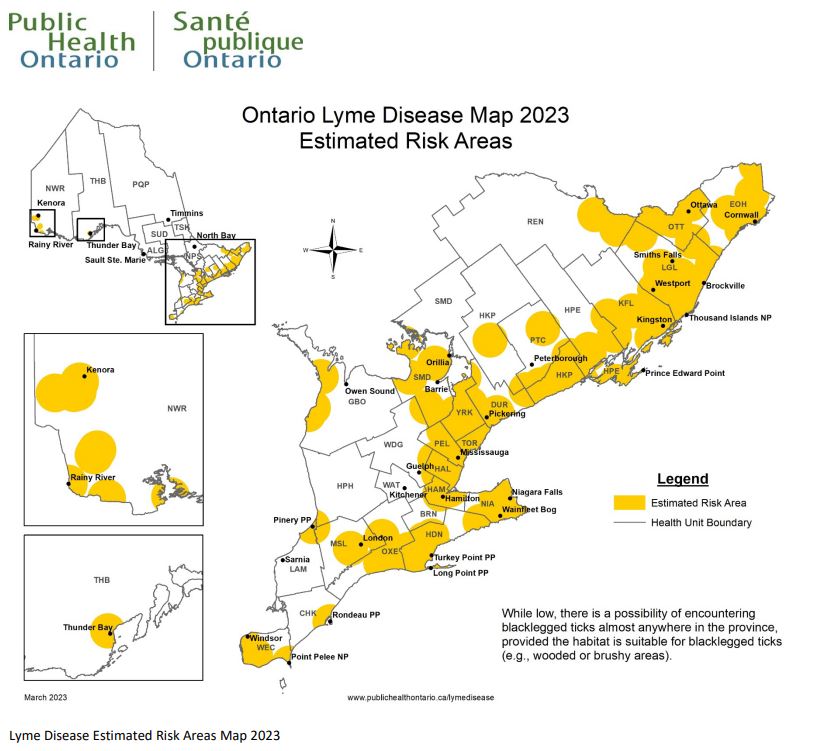 map of lyme disease