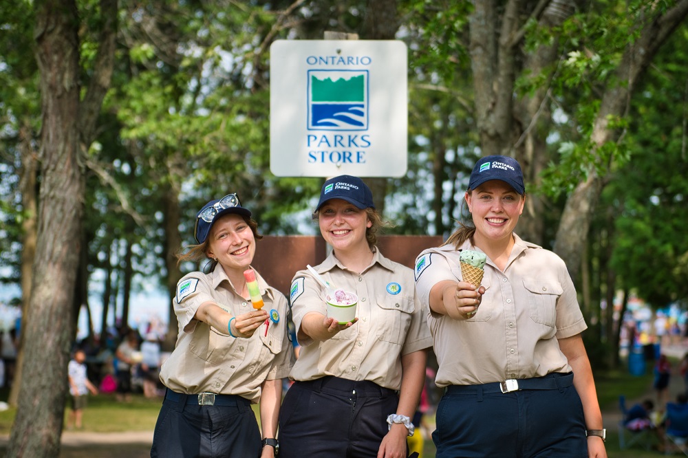 staff holding ice cream