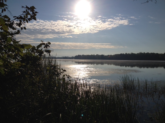 sunrise over lake