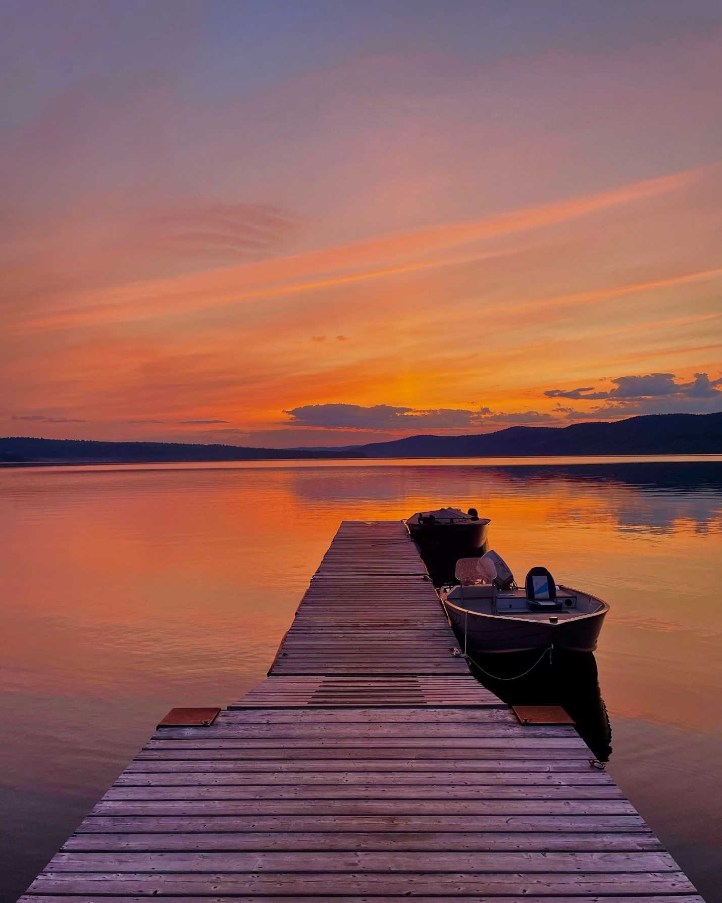 sunset over dock