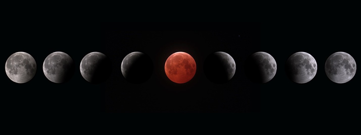 Composite Image of the March 15, 2025 Total lunar eclipse