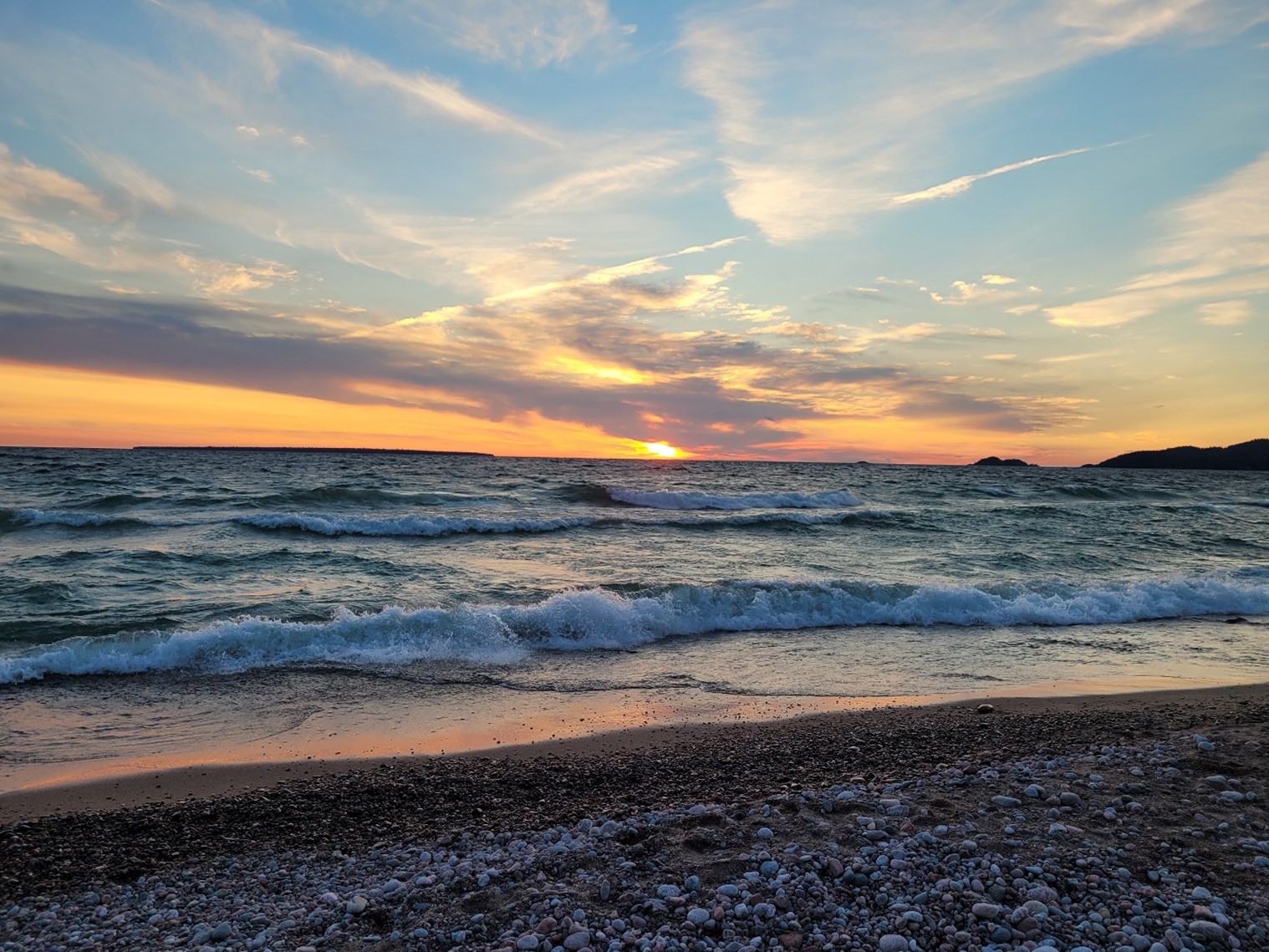 sunset over beach