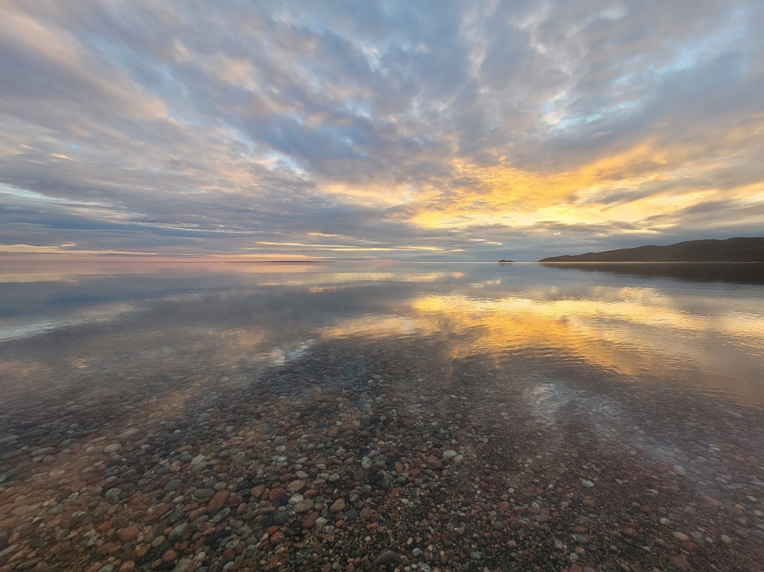 sunset over lake