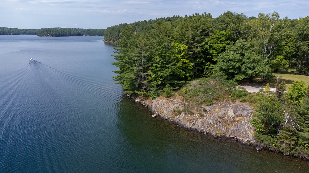 aerial view of lake