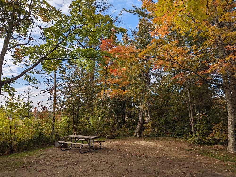 campground with fall colours