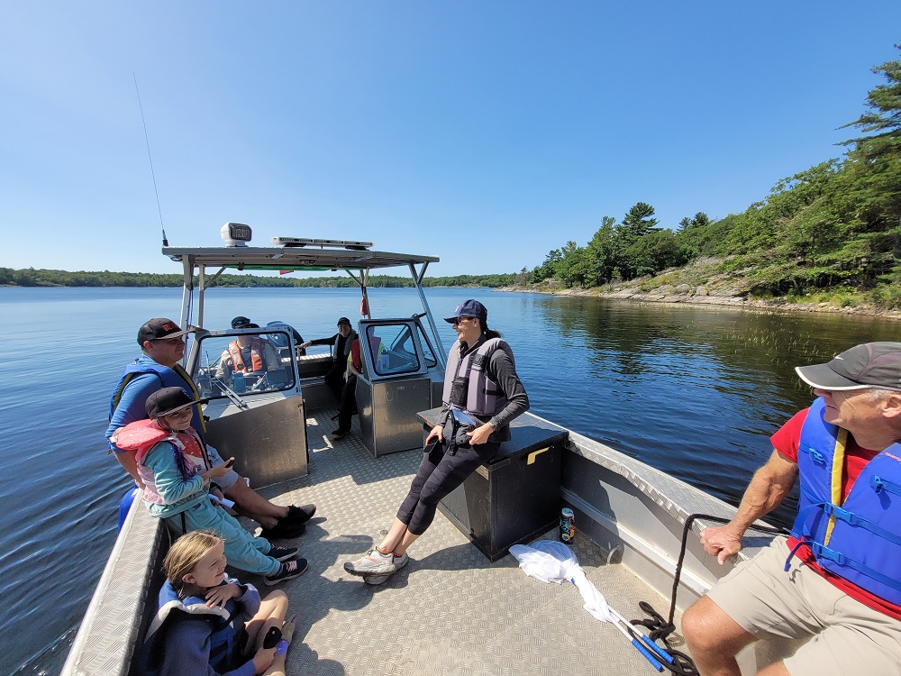 group on boat