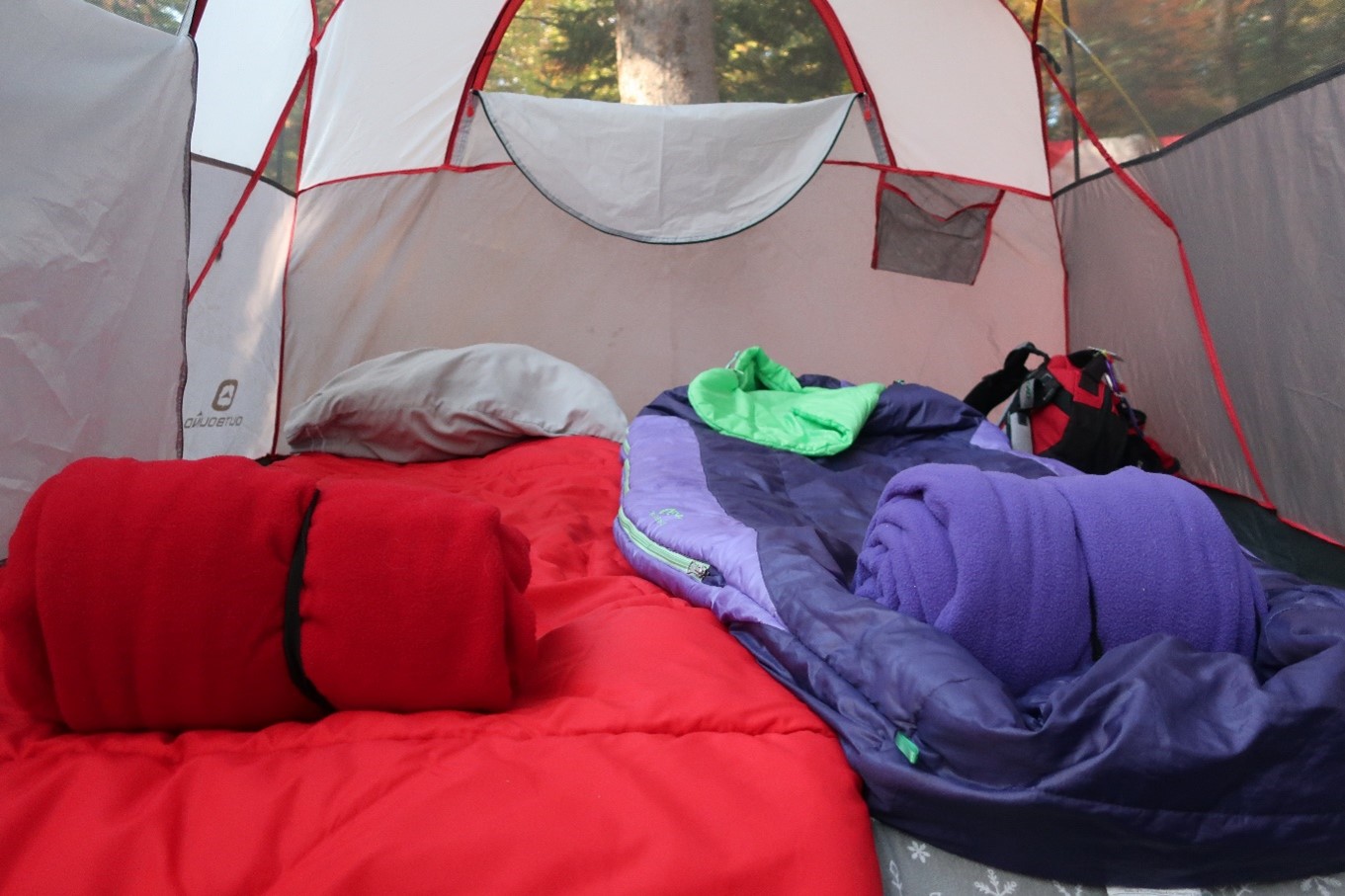 interior of tent