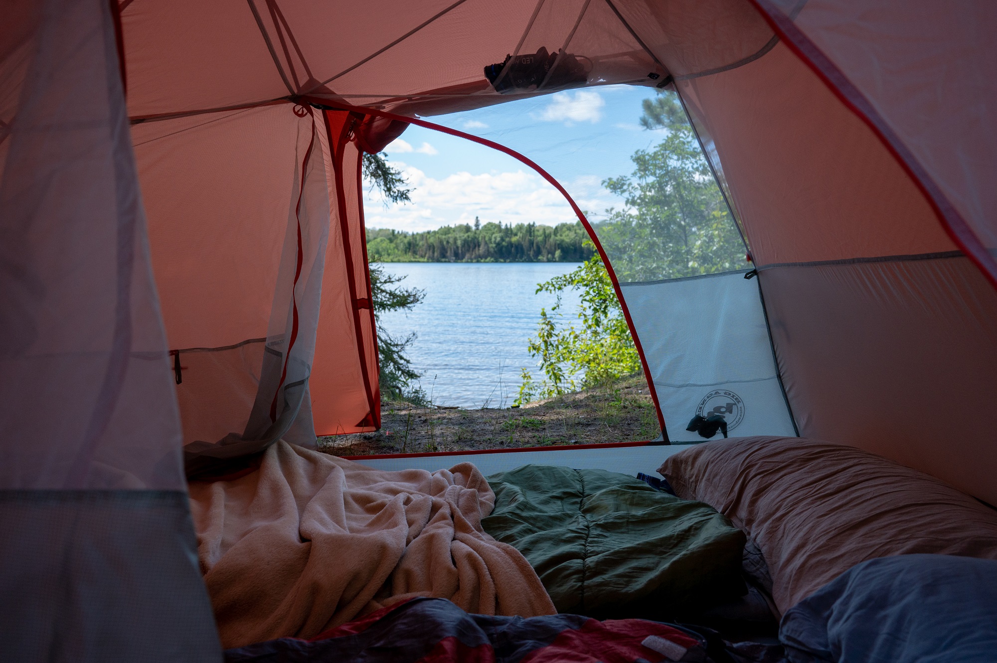 inside of tent