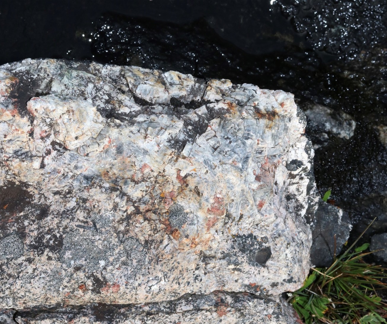 close up of crystalline rock