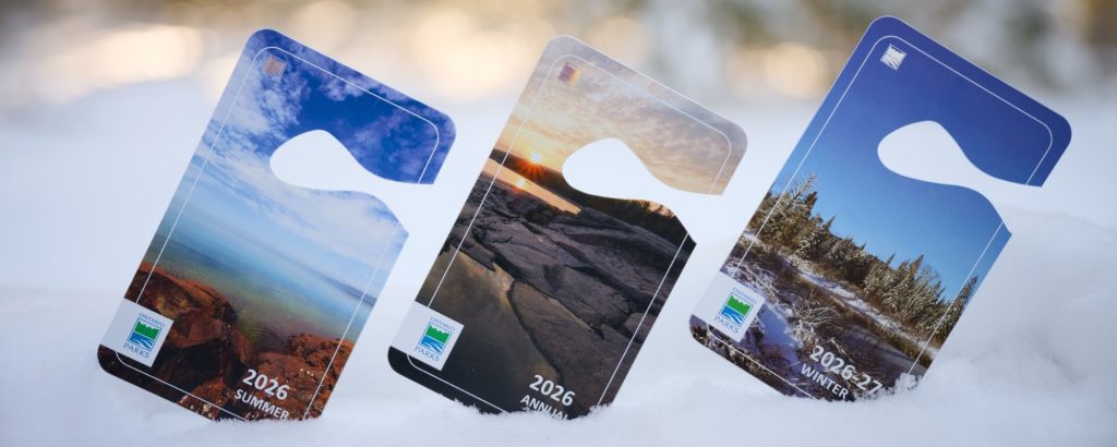 three seasonal permits stuck in snow