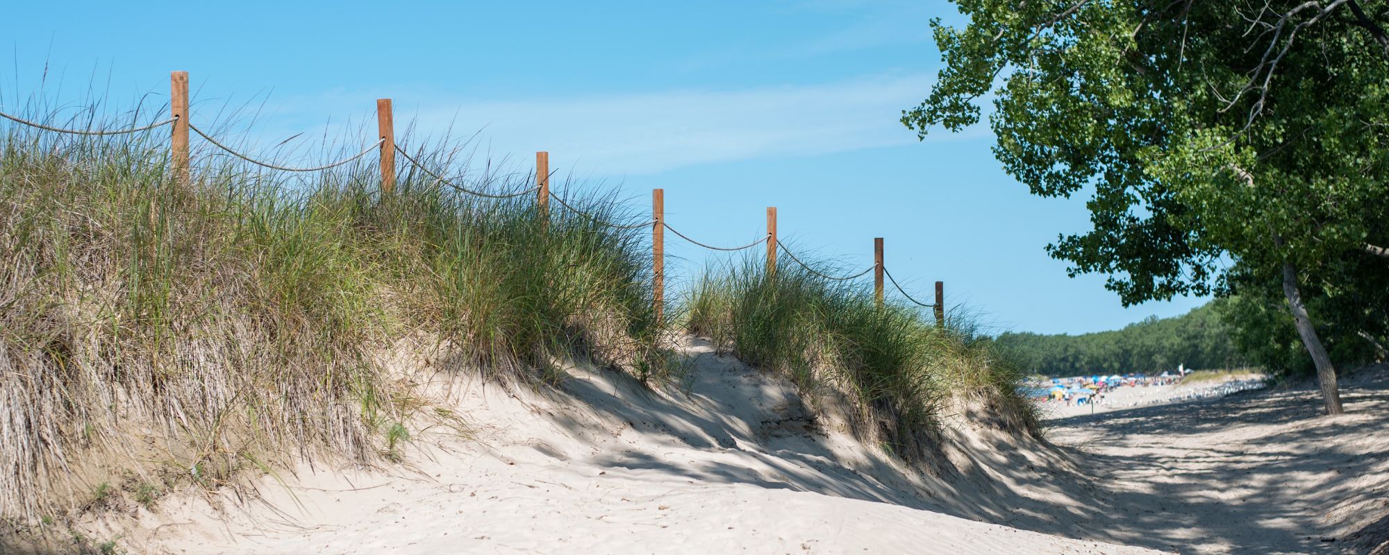 roped off sand dunes