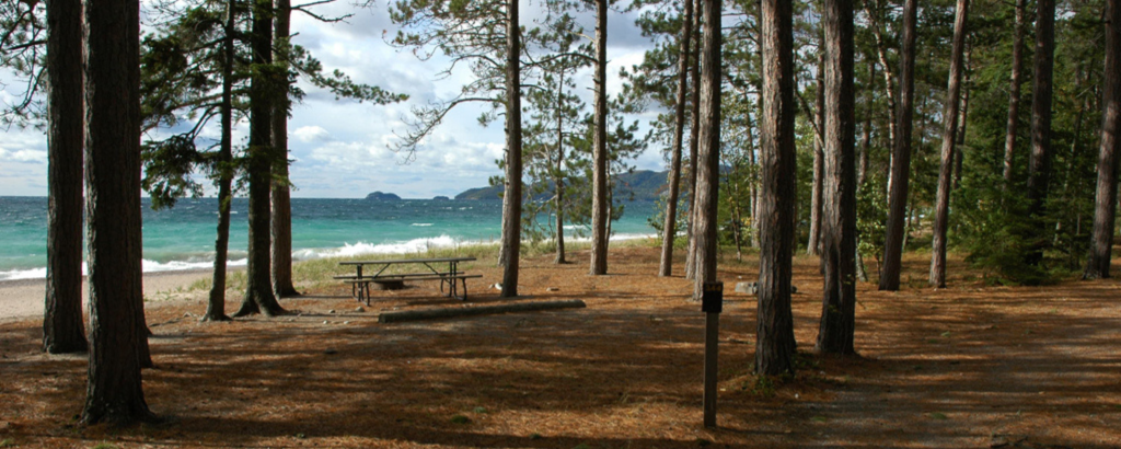 campsite near beach