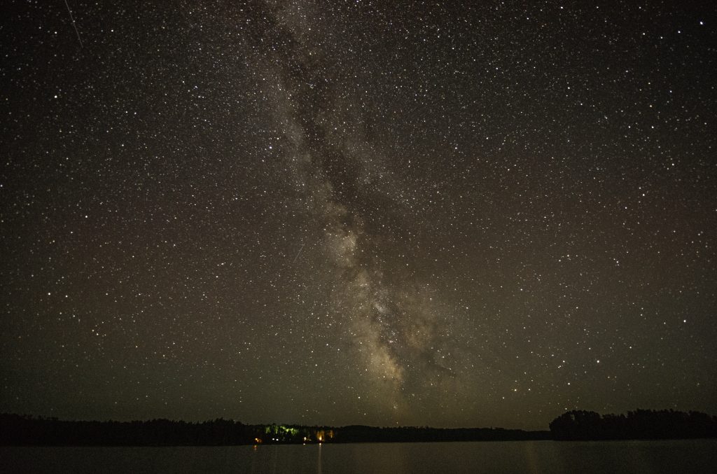 Milky Way over lake