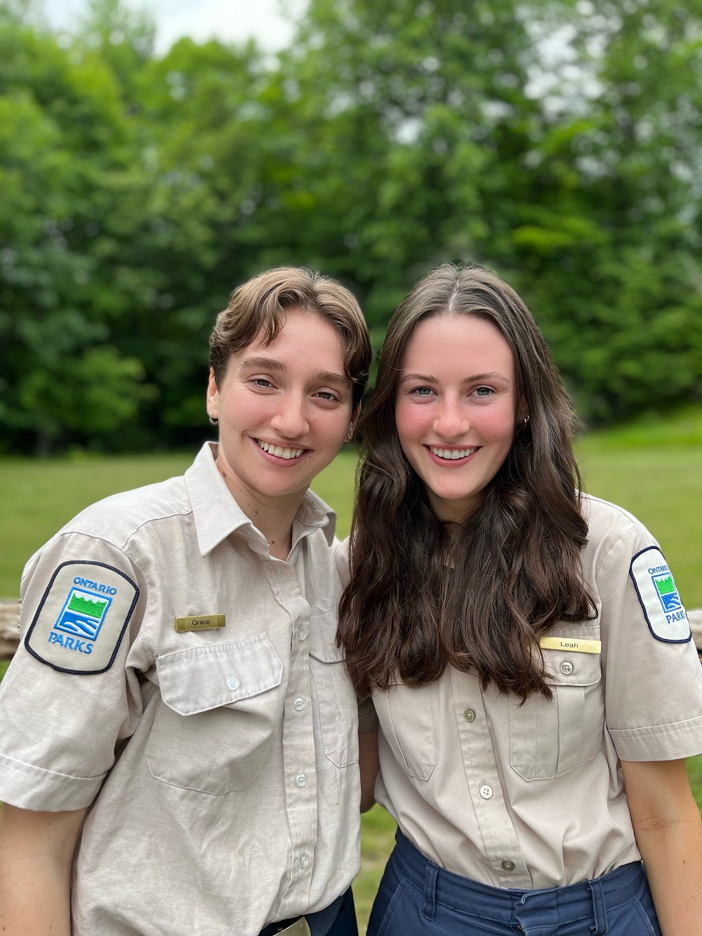 two staff posing together