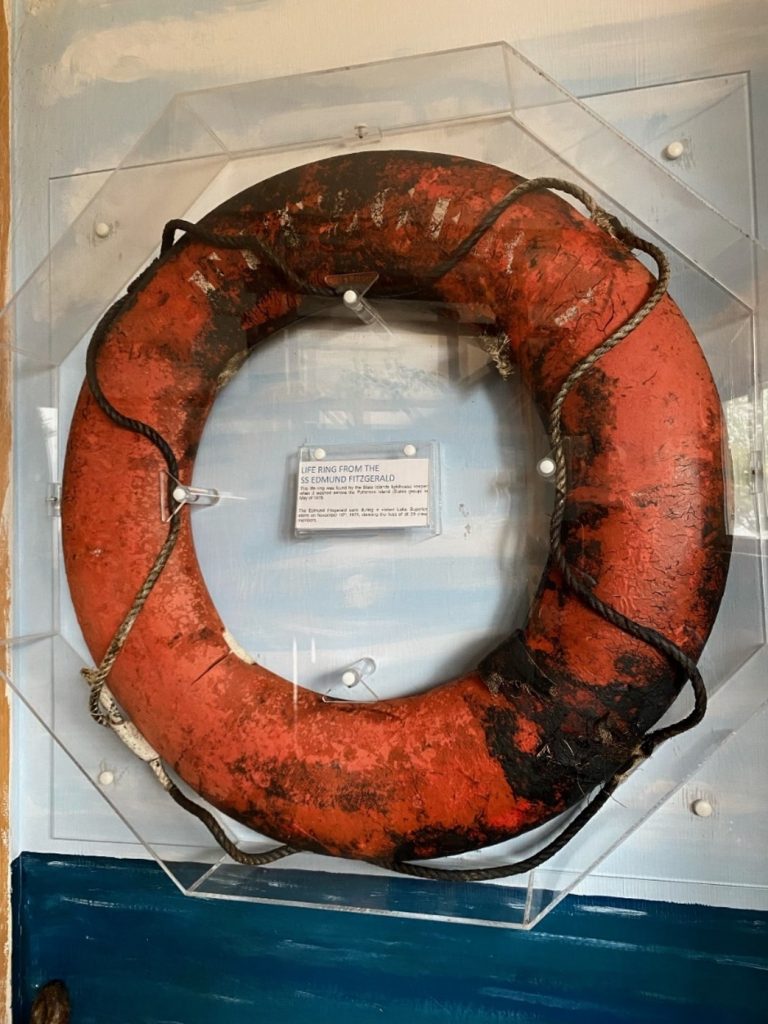 degraded orange life ring