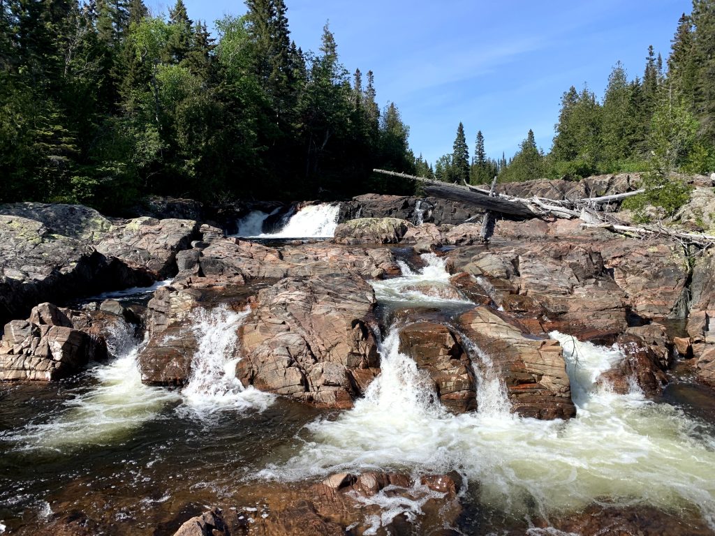 River with multiple smaller waterfalls