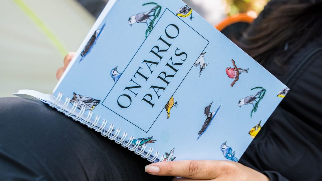 hands holding notebook