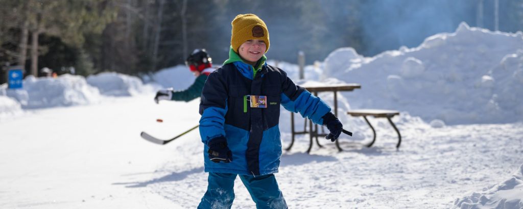 child skating on ice