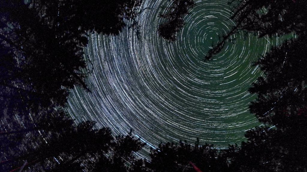 long exposure of stars in sky