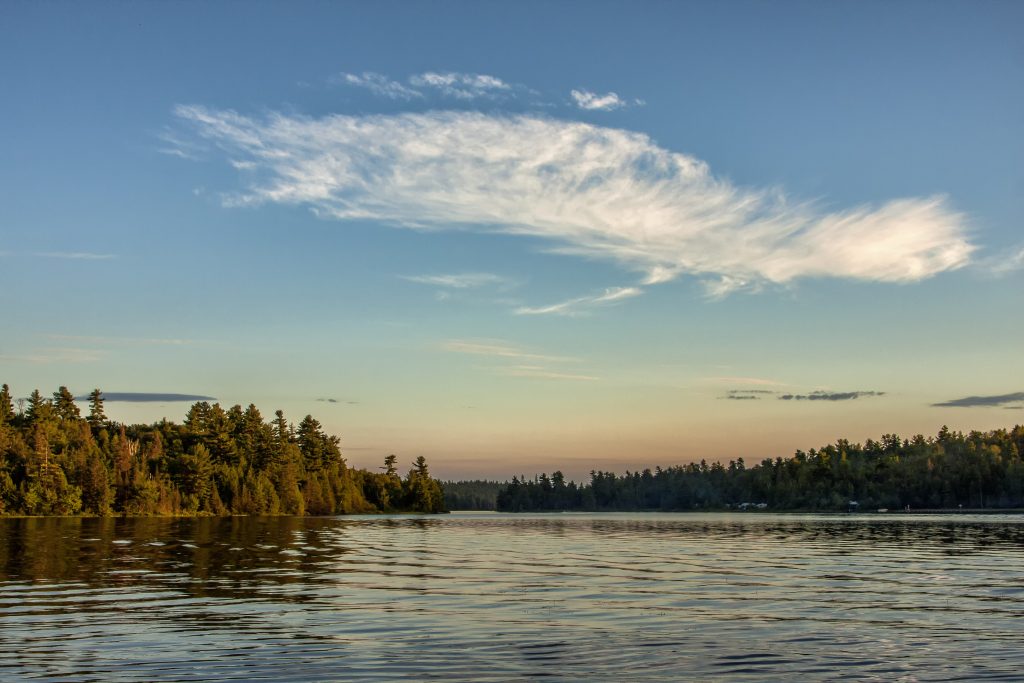lake under blue sky