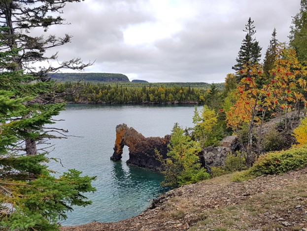 geological feature on lake