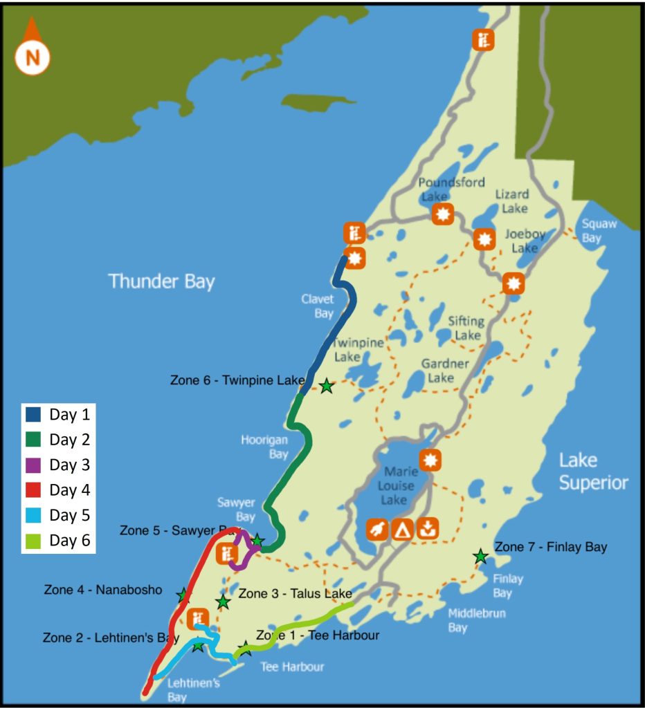 map of hike through sleeping giant